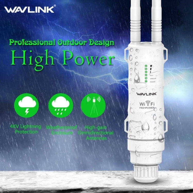 Frendorf | WAVLINK WN570HA1 Wetterfest 2.4+5GHz 600Mbps Outdoor WiFi Reichweiten-Router Extender, Stecker:EU-Stecker