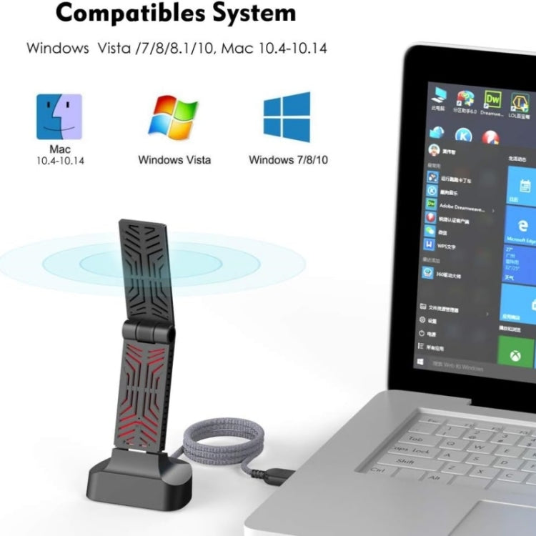 Frendorf | WAVLINK WN690A5D Für PC AC1900M USB 3.0 Netzwerkadapter 2.4GHz 5GHz Dualband WLAN-Adapter
