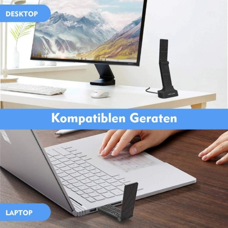 Frendorf | WAVLINK WN690A5D Für PC AC1900M USB 3.0 Netzwerkadapter 2.4GHz 5GHz Dualband WLAN-Adapter