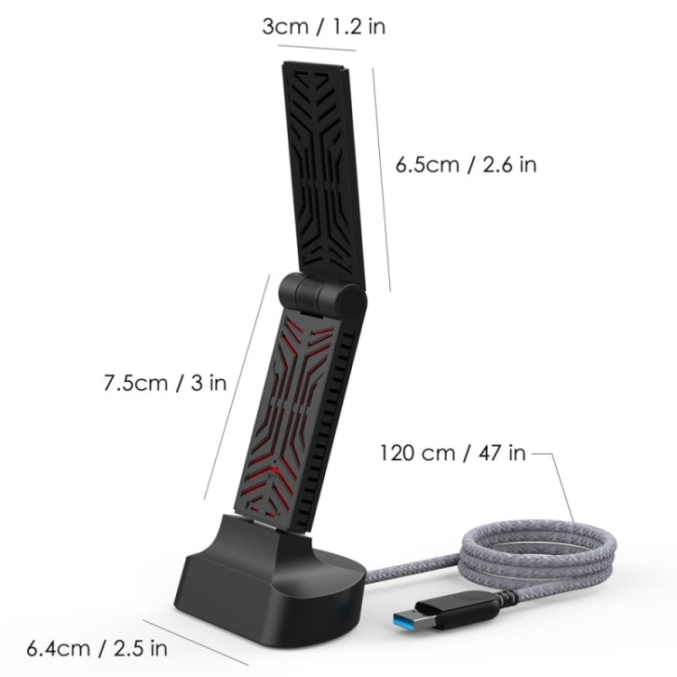 Frendorf | WAVLINK WN690A5D Für PC AC1900M USB 3.0 Netzwerkadapter 2.4GHz 5GHz Dualband WLAN-Adapter