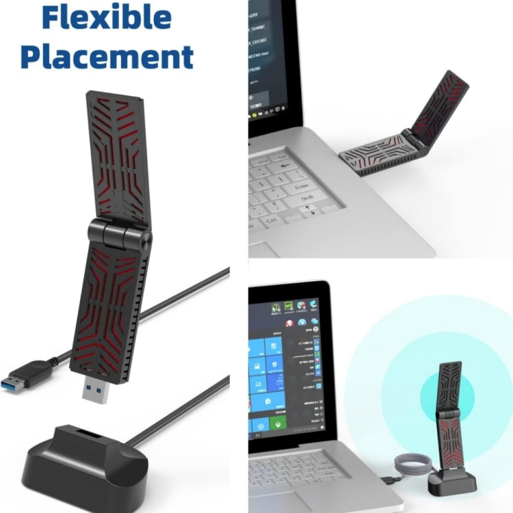 Frendorf | WAVLINK WN690X1 Für PC AX1800 WiFi 6 Wireless-AX USB3.0 Adapter Dual Band Netzwerkadapter