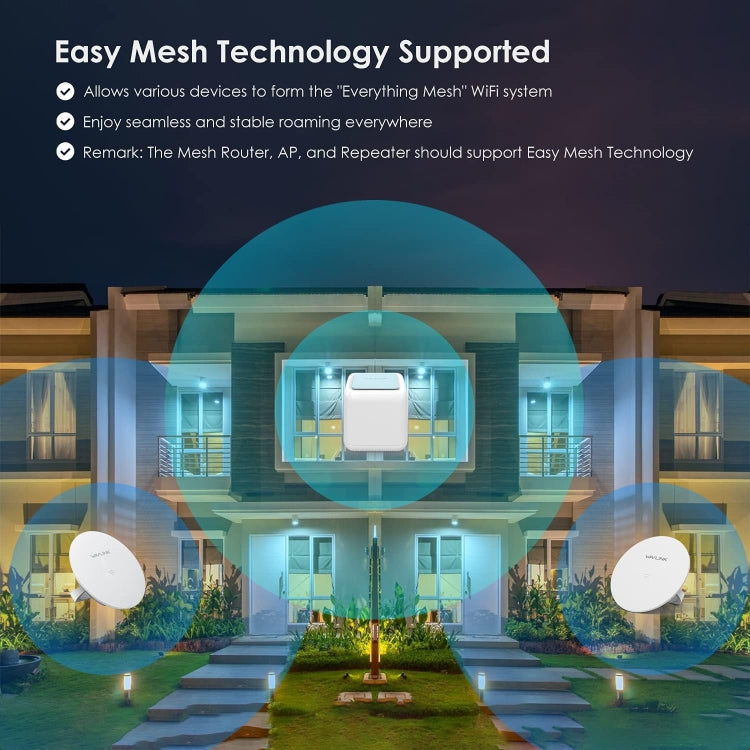 Frendorf | WAVLINK WN535M1 WiFi Wireless Router 11AC AC1200 Mesh Wireless Repeater Signal Verstärker, Stecker:UK Stecker