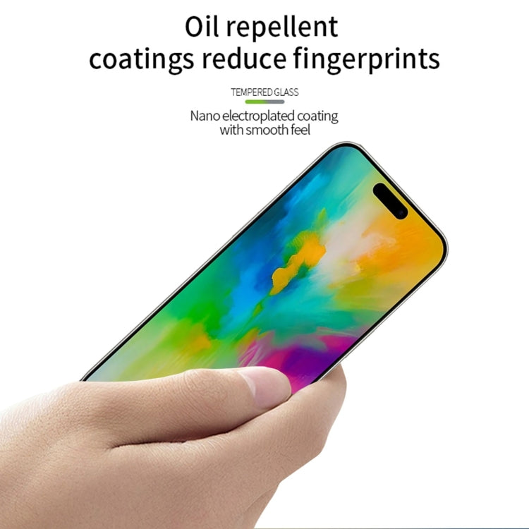 Frendorf | Für iPhone 16 MOFI 9H 3D Explosionssicher Gebogenes Bildschirm Gehärtetes Glas Folie (Schwarz)