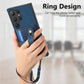 Frendorf | Für Samsung Galaxy S24 Ultra 5G Retro Cross Handgelenk Geldbörse Leder Rückseite Handyhülle (Blau)