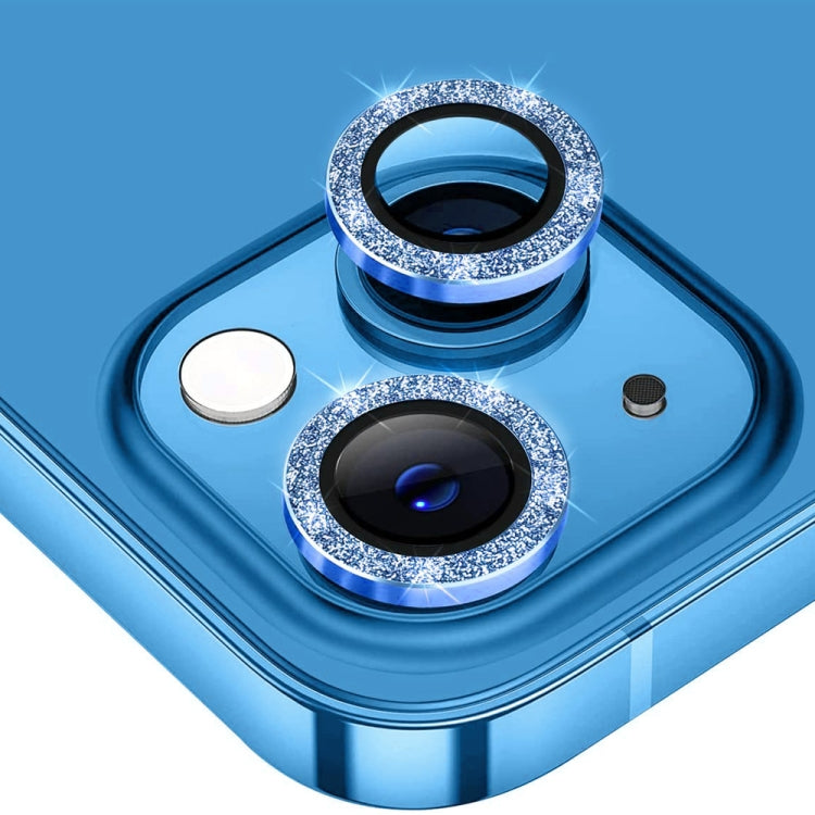 Frendorf | Für iPhone 15 / 15 Plus ENKAY Hat-Prince Glitter Rücklinse Aluminiumlegierung gehärtetes Glasfilm (Blau)
