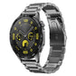 Frendorf | Für Huawei Watch GT4 46mm Drei Perlen Edelstahl Metall Armband (Grau)