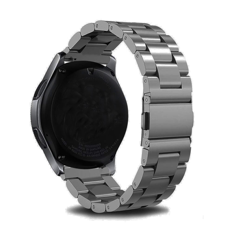 Frendorf | Für Huawei Watch GT4 46mm Drei Perlen Edelstahl Metall Armband (Grau)