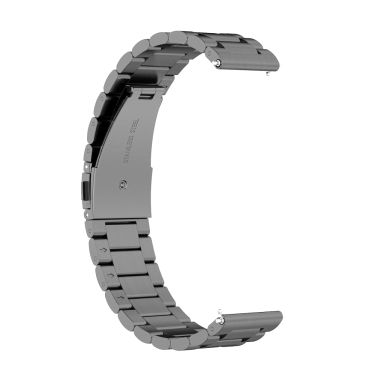 Frendorf | Für Huawei Watch GT4 46mm Drei Perlen Edelstahl Metall Armband (Grau)