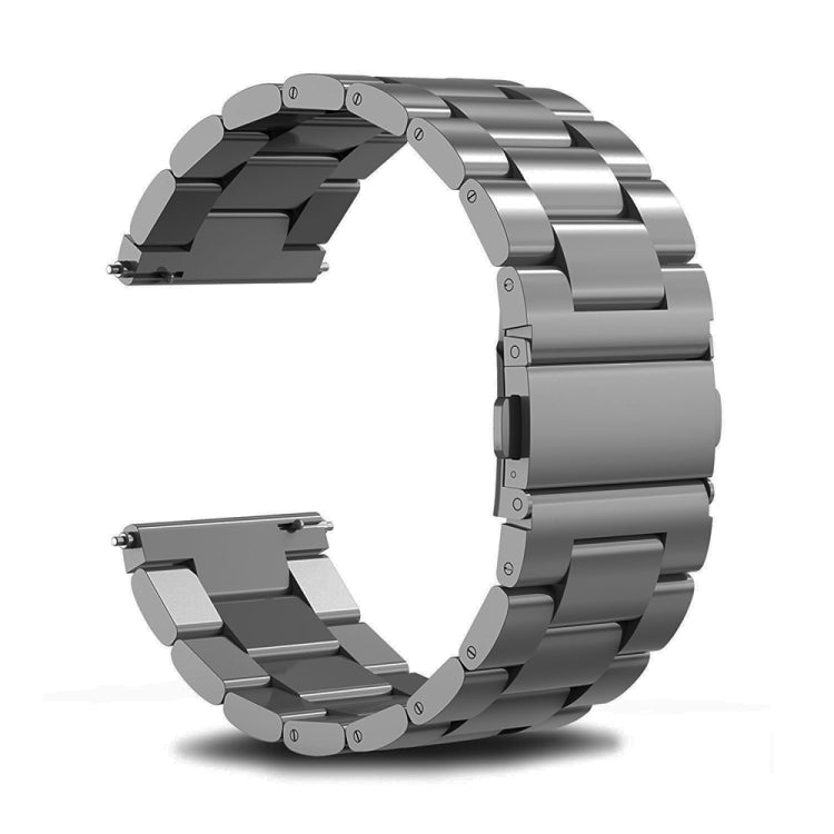 Frendorf | Für Huawei Watch GT4 46mm Drei Perlen Edelstahl Metall Armband (Grau)