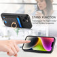 Frendorf | Für iPhone 14 Pro Max Retro teilbare magentische Karten Tasche Leder Handyhülle (Schwarz)