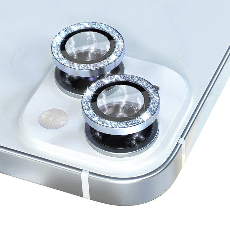 Frendorf | Für iPhone 15 / 15 Plus NORTHJO Kamera-Linsen-Schutz Tempered Glass Bling Glitter Metallring Film (Blau)