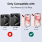 Frendorf | Für iPhone 15 / 15 Plus NORTHJO Kamera-Linsen-Schutz Tempered Glass Bling Glitter Metallring Film (Blau)
