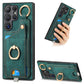 Frendorf | Für Samsung Galaxy S24 Ultra 5G Retro Skin-feel Ring Card Bag Handyhülle mit Aufhängeschlaufe (Grün)