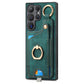 Frendorf | Für Samsung Galaxy S24 Ultra 5G Retro Skin-feel Ring Card Bag Handyhülle mit Aufhängeschlaufe (Grün)