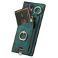 Frendorf | Für Samsung Galaxy S24 Ultra 5G Retro Skin-feel Ring Card Bag Handyhülle mit Aufhängeschlaufe (Grün)