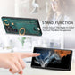 Frendorf | Für Samsung Galaxy S24 Ultra 5G Retro Skin-feel Ring Card Bag Handyhülle mit Aufhängeschlaufe (Grün)