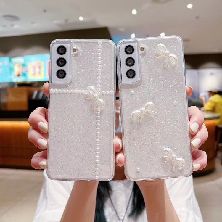 Frendorf | Für Samsung Galaxy S24 Ultra 5G Perlenbogen Glitzer Epoxid TPU Handyhülle (Kreuzknoten)