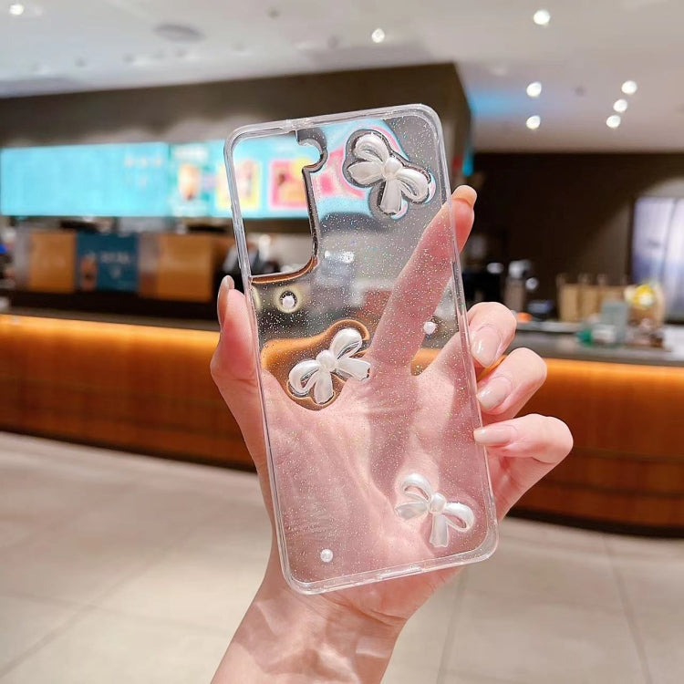 Frendorf | Für Samsung Galaxy S24 Ultra 5G Perlenbogen Glitzer Epoxid TPU Handyhülle (Kreuzknoten)