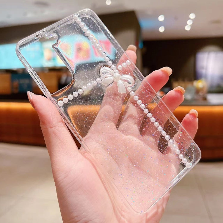 Frendorf | Für Samsung Galaxy S24 Ultra 5G Perlenbogen Glitzer Epoxid TPU Handyhülle (Kreuzknoten)