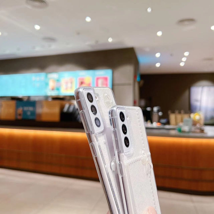 Frendorf | Für Samsung Galaxy S24 Ultra 5G Perlenbogen Glitzer Epoxid TPU Handyhülle (Kreuzknoten)