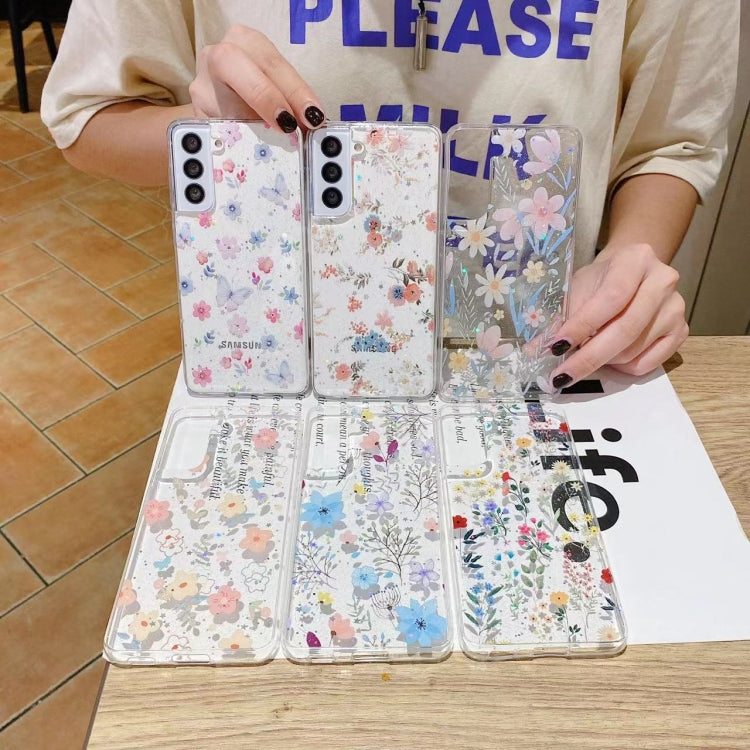 Frendorf | Für Samsung Galaxy S24 Ultra 5G Frisch Kleine Florale Epoxid TPU Handyhülle (D06 Liebe des Schmetterlings)