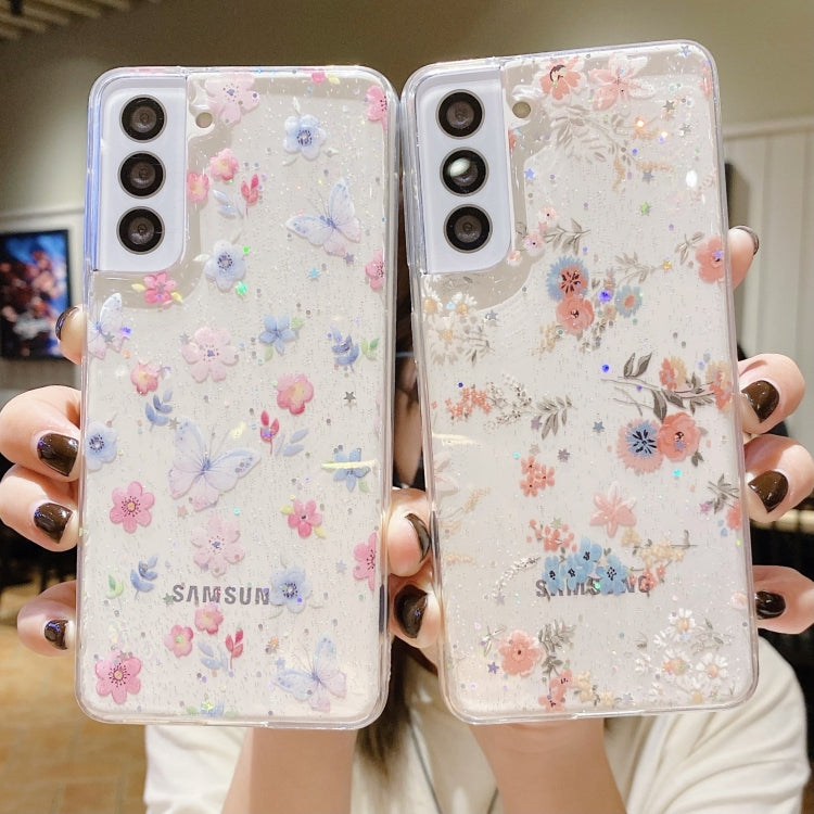 Frendorf | Für Samsung Galaxy S24 Ultra 5G Frisch Kleine Blumen Epoxid TPU Handyhülle (D03 Blumen Rosa)