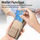 Frendorf | Für Samsung Galaxy S24 Ultra 5G Carbon Fiber Card Bag Fold Stand Phone Case (Khaki)