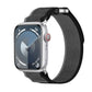 Frendorf | Für Apple Watch SE 40mm Doppelhaken- und Schlaufen-Schnellverschluss Nylon-Uhrenarmband (Schwarz+Grau)