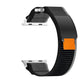 Frendorf | Für Apple Watch SE 40mm Doppelhaken- und Schlaufen-Schnellverschluss Nylon-Uhrenarmband (Schwarz+Grau)