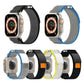 Frendorf | Für Apple Watch SE 2023 44mm Doppelte Haken- und Schlaufen Schneller Nylon Uhrenarmband (Schwarz)