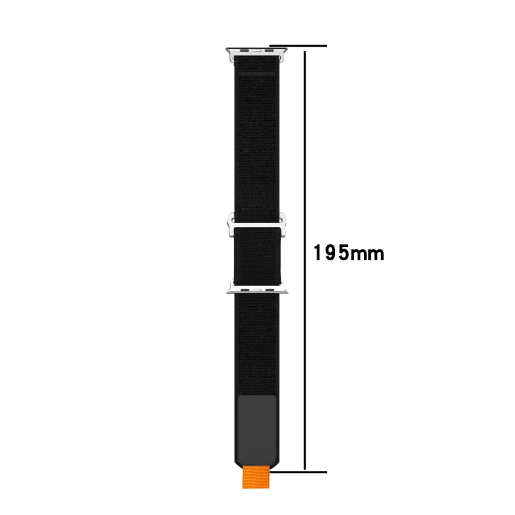 Frendorf | Für Apple Watch SE 2023 44mm Doppelte Haken- und Schlaufen Schneller Nylon Uhrenarmband (Schwarz)