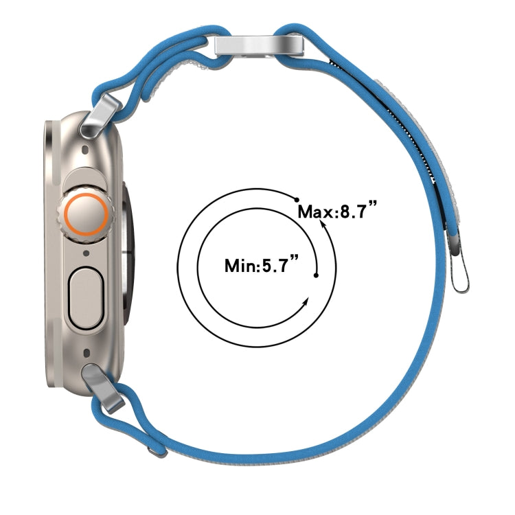 Frendorf | Für Apple Watch SE 2023 44mm Doppelte Haken- und Schlaufen Schneller Nylon Uhrenarmband (Schwarz)
