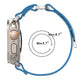 Frendorf | Für Apple Watch Series 5 40mm Doppelschlaufe und Klettverschluss Schneller Nylon Watch Band (Blau+Grau)