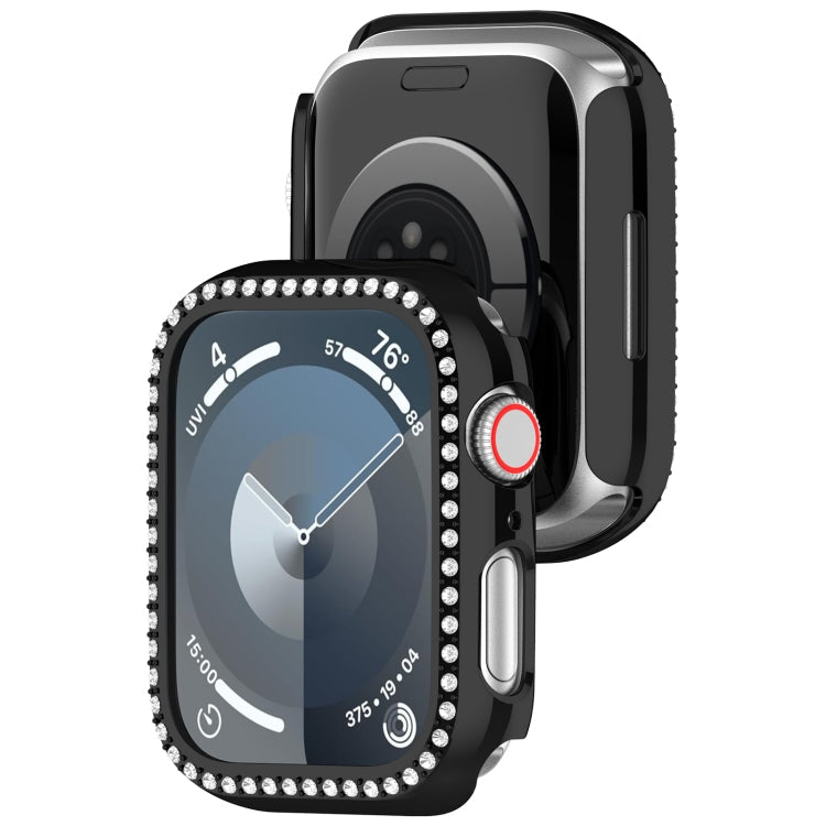 Frerndorf | Für pple Watch Series 9 41mm Diamond Hollow PC Uhrengehäuse (Schwarz)