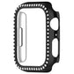 Frerndorf | Für pple Watch Series 9 41mm Diamond Hollow PC Uhrengehäuse (Schwarz)