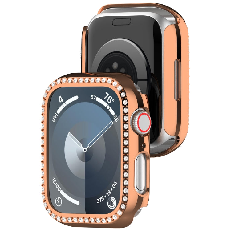 Frerndorf | Für Apple Watch Series 9 41mm Diamond Hollow PC Uhrengehäuse (Roségold)