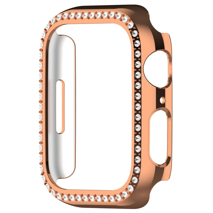 Frerndorf | Für Apple Watch Series 9 41mm Diamond Hollow PC Uhrengehäuse (Roségold)