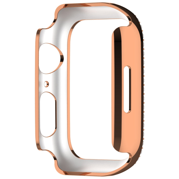 Frerndorf | Für Apple Watch Series 9 41mm Diamond Hollow PC Uhrengehäuse (Roségold)