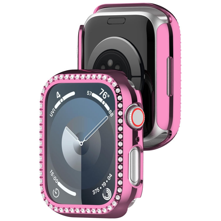 Frendorf | Für Apple Watch Series 7 41mm Diamond Hollow PC Uhrgehäuse (Rosa)