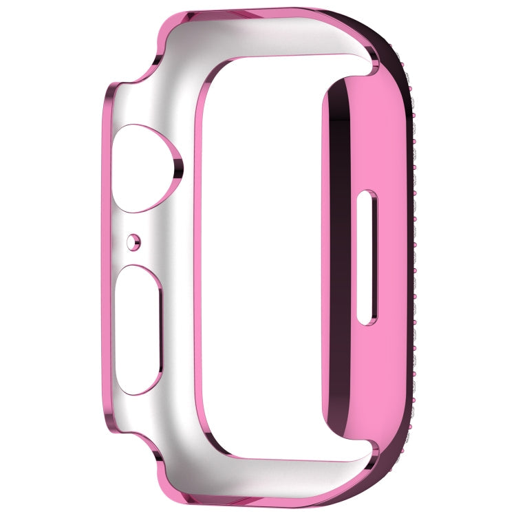 Frendorf | Für Apple Watch Series 7 41mm Diamond Hollow PC Uhrgehäuse (Rosa)
