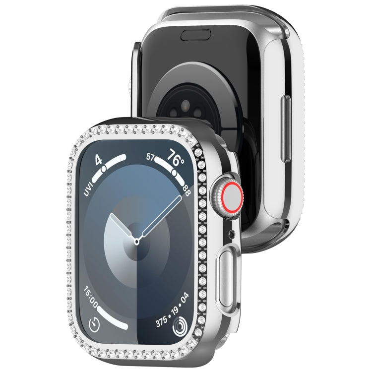 Frendorf | Für Apple Watch Series 7 45mm Diamond Hollow PC Uhrengehäuse (Silber)