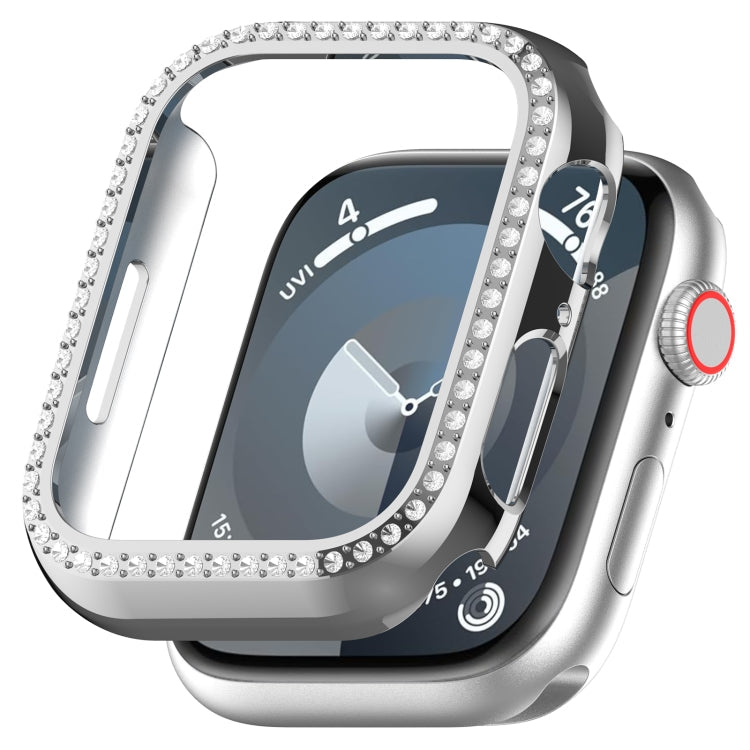 Frendorf | Für Apple Watch Series 7 45mm Diamond Hollow PC Uhrengehäuse (Silber)