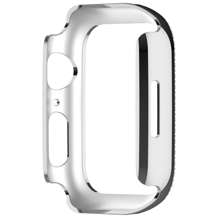 Frendorf | Für Apple Watch Series 7 45mm Diamond Hollow PC Uhrengehäuse (Silber)