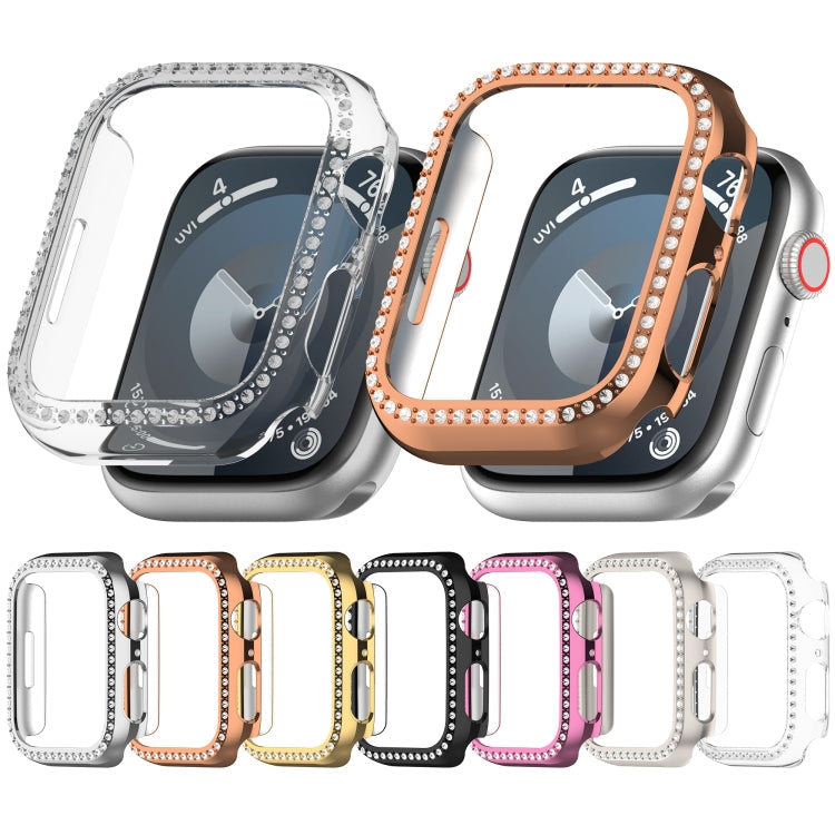 Frerndorf | Für pple Watch Series 9 41mm Diamond Hollow PC Uhrengehäuse (Schwarz)