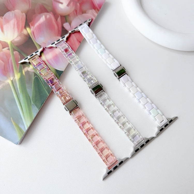 Frendorf | Für Apple Watch Series 8 41mm Laser PC Bunt 12mm Schlankes Armband (Weiß)