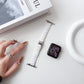 Frendorf | Für Apple Watch Series 8 41mm Laser PC Bunt 12mm Schlankes Armband (Weiß)
