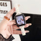 Frendorf | Für Apple Watch Series 3 38mm Laser-PC Farbige 20mm Schlanke Armbanduhr (Weiß)