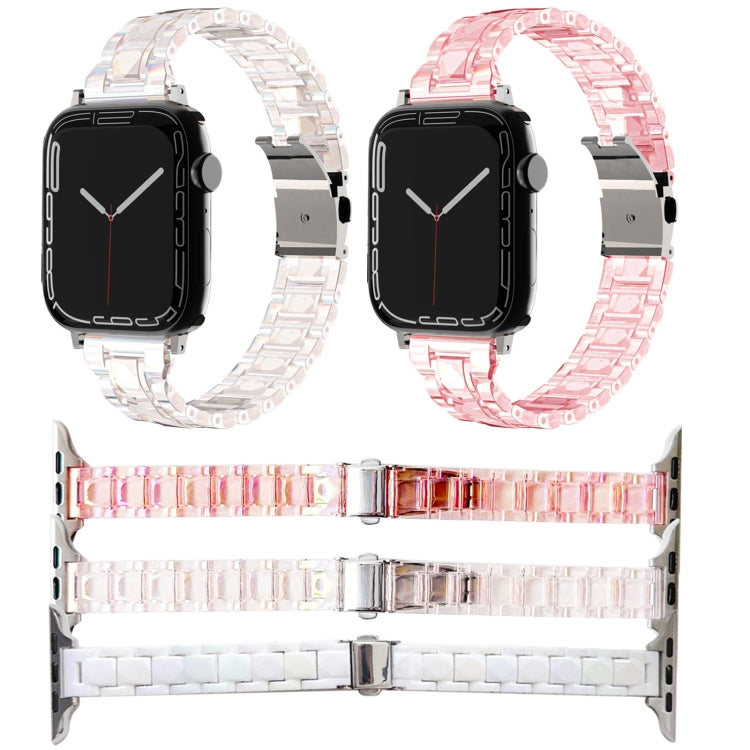 Frendorf | Für Apple Watch SE 2022 44mm Laser PC Bunt 20mm Schlankes Armband (Rosa)