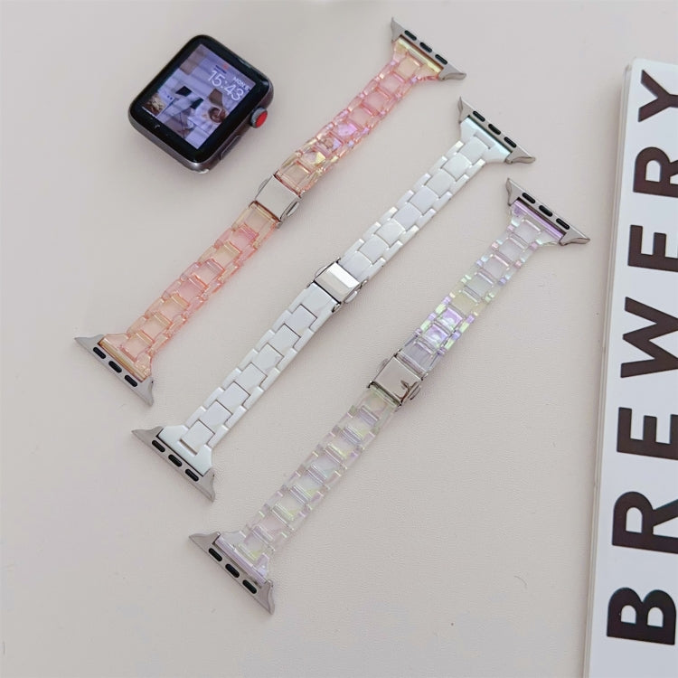 Frendorf | Für Apple Watch SE 2022 44mm Laser PC Bunt 20mm Schlankes Armband (Rosa)
