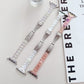 Frerndorf | Für Apple Watch Series 9 41mm Laser PC Farbige 20mm Slim Watch Band (Transparent)